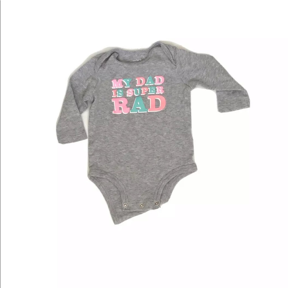 Carters Long Sleeve Bodysuit "My Dad Is Super Rad"